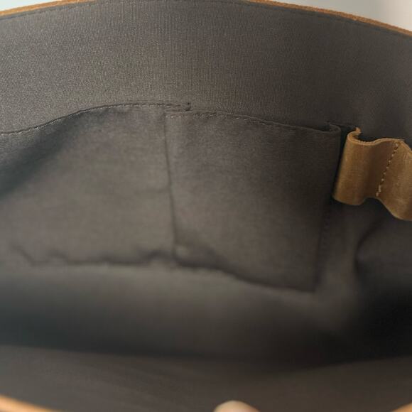 Vintage Vicenzo Brown Genuine Leather Briefcase Laptop Messenger Bag - Picture 11 of 12